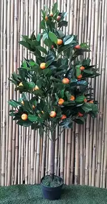 100-173 עץ תפוזים פורח מלאכותי