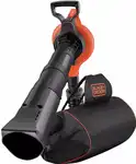 מפוח / שואב עלים 3000W עם שק איסוף בלק & דקר