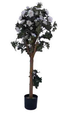 עץ פרחים מלאכותי לבן