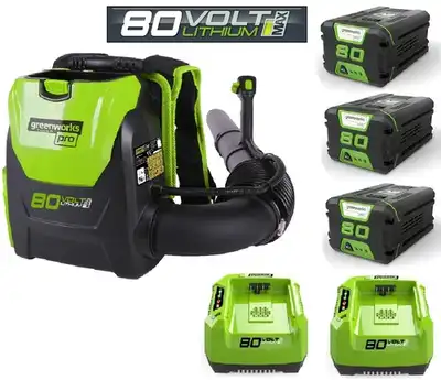מפוח גב 80V+שלוש סוללות 4.0AH+שני מטענים