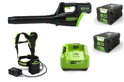 מפוח80V+שתי סוללות 4.0AH+מטען+ווסט נשיאה לסוללה