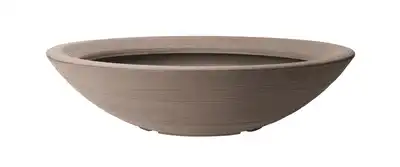 עציץ קערת אבן שטוחה