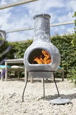 קמין חימר אפור