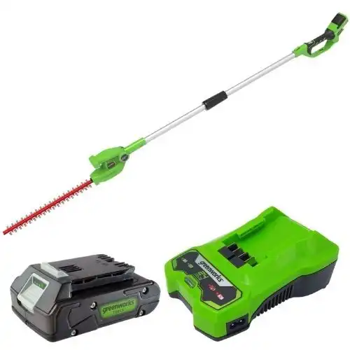 מגזמת גובה24V+סוללה 4Ah + מטען Greenworks