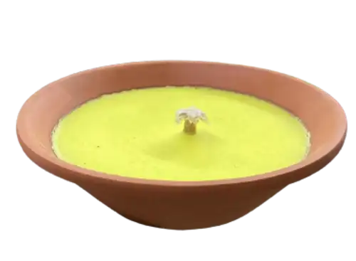 נר חרס ציטרונלה 18 סמ גדול