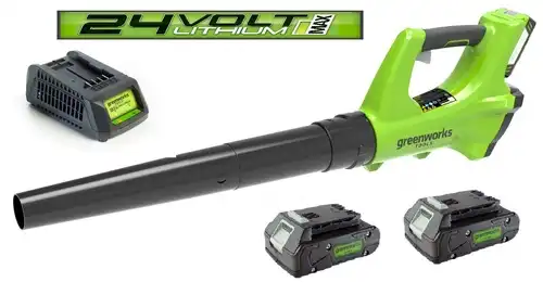 סט מפוח 24V+ שתי סוללות 2A+מטען מהיר 
