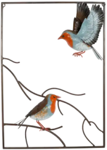 קיכלי אדום חזה יושב מסגרת ברזל