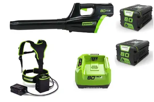 מפוח80V+שתי סוללות 4.0AH+מטען+ווסט נשיאה לסוללה