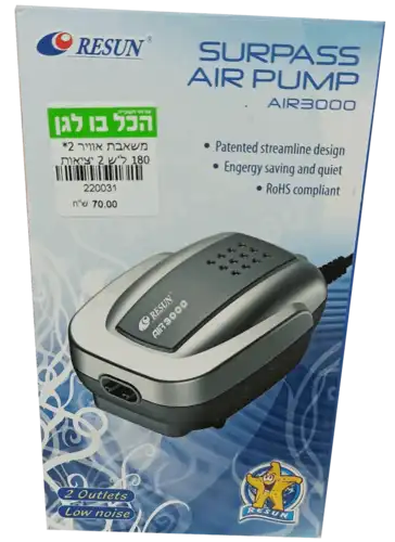 משאבת אוויר 180 ליטר 2 יציאות AIR3000