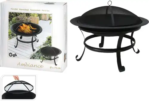 צלחת אש DIA CA 75CM שחור(koopman